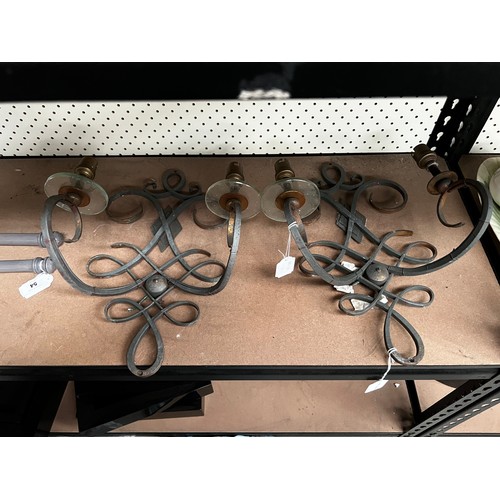 Pair of interlaced iron two light 2fb1788