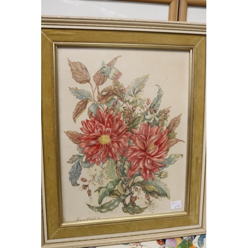 Water colour of flower signed and 2fb17e6