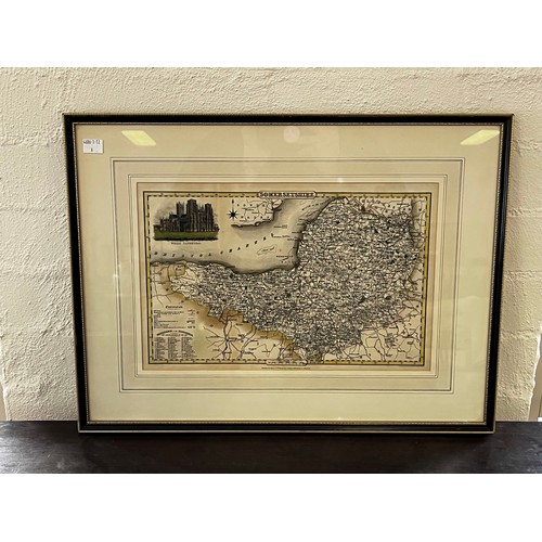 Antique hand coloured engraved map of