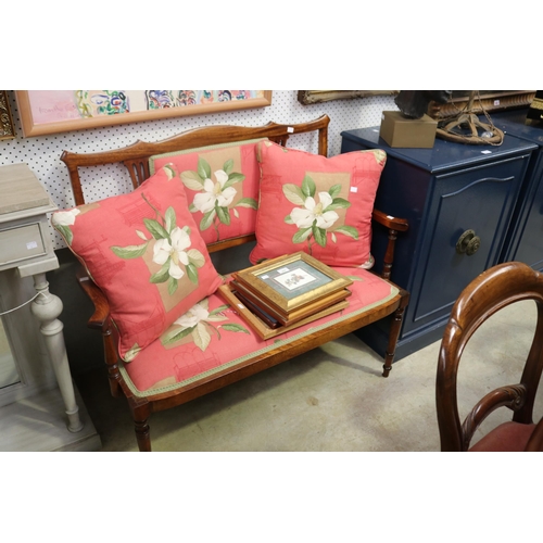 Edwardian settee with extra fabric 2fb183a