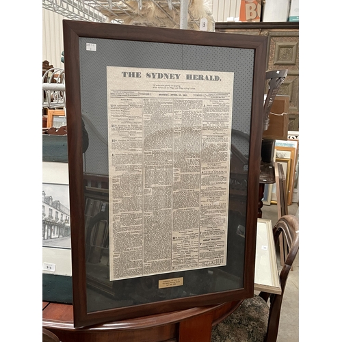 Print of first edition of Sydney 2fb1800