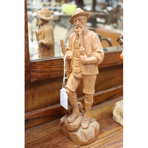Carved wood figure of a hunter 2fb1813