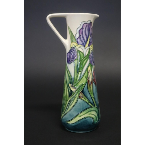 Moorcroft white ground Iris ewer, for