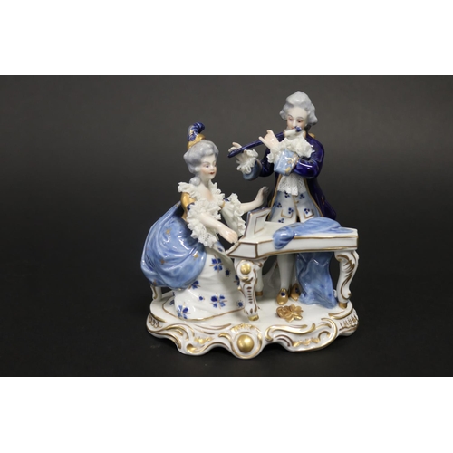 German porcelain musical figure group,