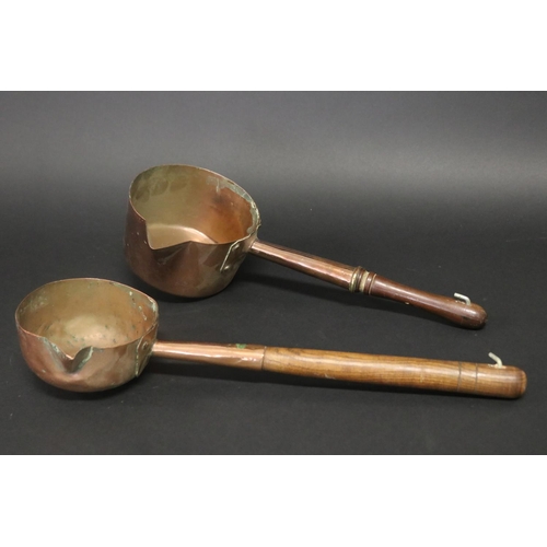 Two antique French copper scoops  2fb1916