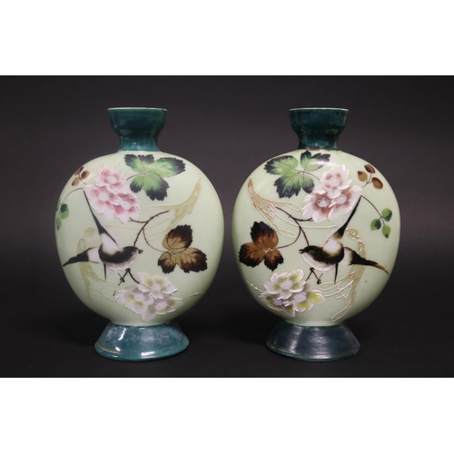 Pair of hand painted glass moon 2fb18d0