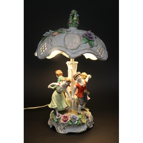 Continental porcelain figural lamp  2fb199d