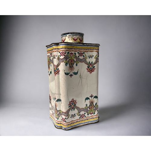 A Chinese Canton enamel tea caddy 2fb1a1c