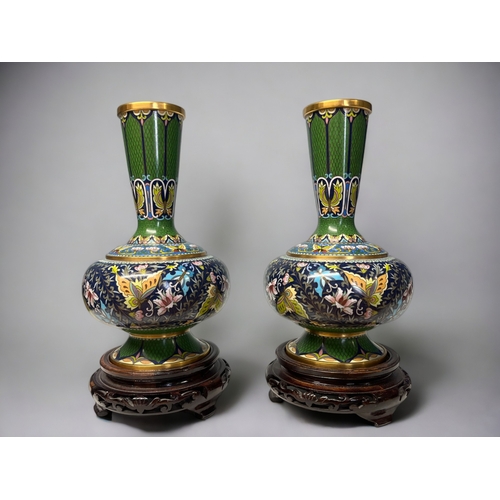 A pair of good quality Chinese cloisonne