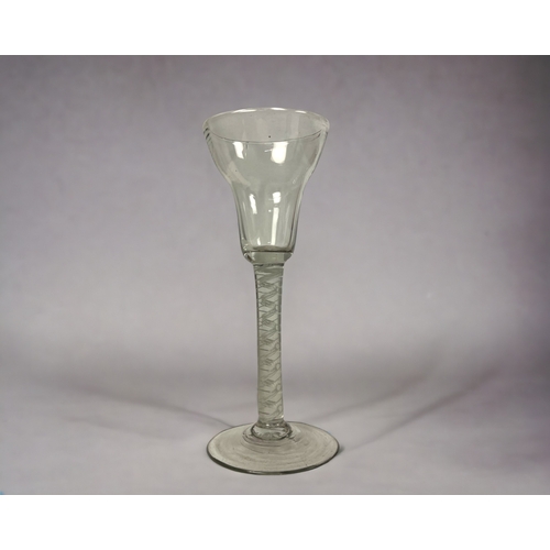 GEORGIAN AIR TWIST STEM CORDIAL GLASS.Circa