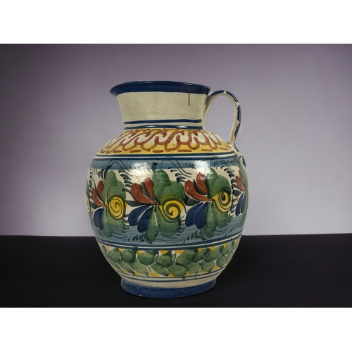 A large Continental Maiolica jug  2fb1b10