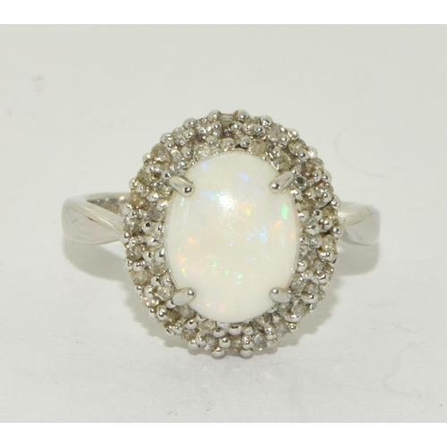 9ct white gold ladies Opal and 2fb1b62