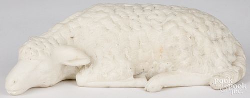 CARVED MARBLE LAMB LATE 19TH C Carved 2fb1c1e