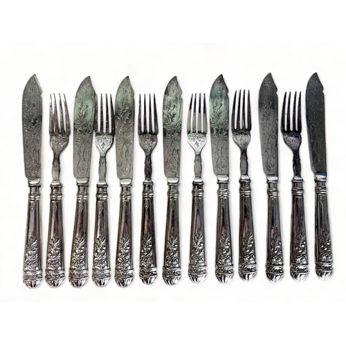 A Set of 19th Century Silver Plate Knives