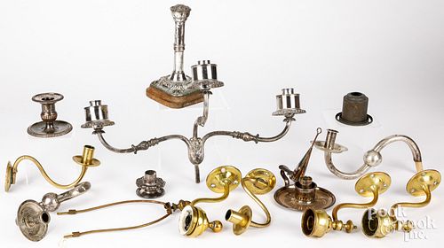 LIGHTING PARTS TO INCLUDE BRASS CANDLE