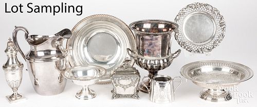 LARGE GROUP OF SILVER PLATELarge group