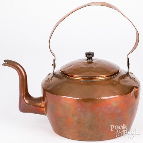 DOVETAILED COPPER KETTLE 19TH 2fb1de3