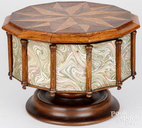 PARQUETRY INLAID SEWING BOX CA  2fb1e6e