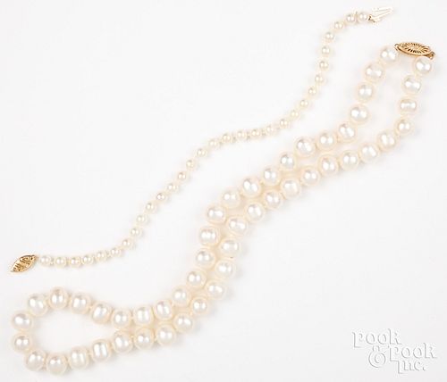 PEARL NECKLACE WITH 14K YELLOW 2fb1f49