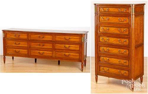 BAKER CREDENZA AND TALL CHESTBaker credenza