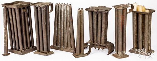 EIGHT TIN CANDLEMOLDS 19TH C Eight 2fb1fa5