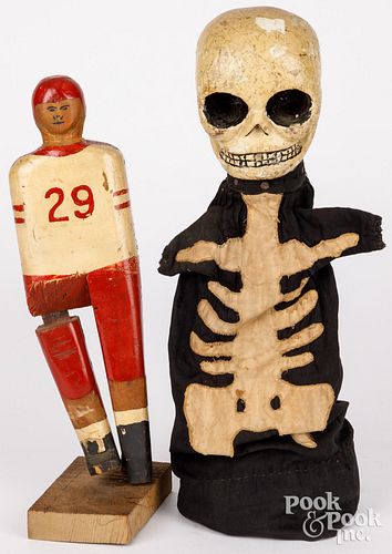 PUNCH JUDY WOODEN SKELETON HAND 2fb20a4