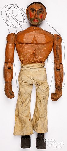 CARVED AND PAINTED STRONGMAN PUPPETCarved 2fb2182