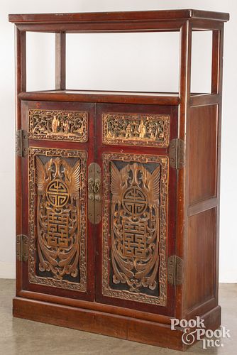 CHINESE CARVED CABINETChinese carved 2fb218f