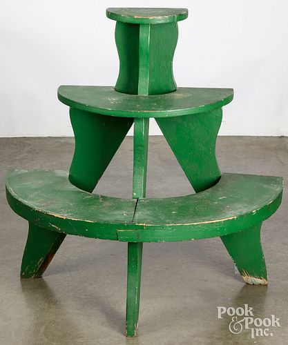 PAINTED TIERED PLANT STAND, EARLY 20TH