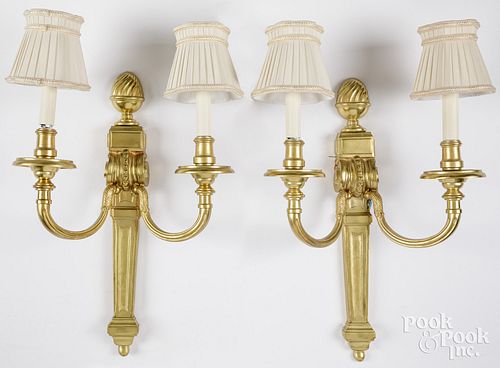 PAIR OF FRENCH GILT BRONZE SCONCESPair 2fb215a