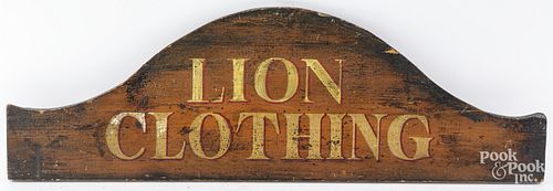 PAINTED LION CLOTHING TRADE SIGN  2fb2293