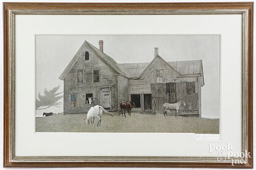 ANDREW WYETH SIGNED COLLOTYPEAndrew 2fb2377