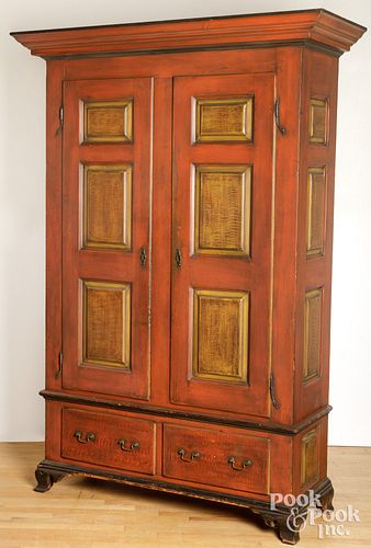 PENNSYLVANIA PAINTED PINE CUPBOARD  2fb2395