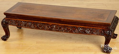 CHINESE CARVED HARDWOOD LOW TABLEChinese 2fb23a3