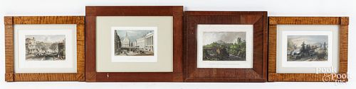 FOUR ANTIQUE LITHOGRAPH LANDSCAPESFour 2fb235d