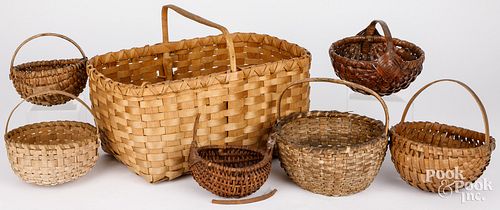 SEVEN ASSORTED BASKETSSeven assorted 2fb23f1