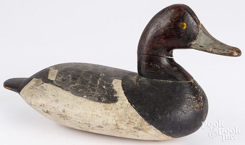 CARVED AND PAINTED BLUEBILL DUCK 2fb2446