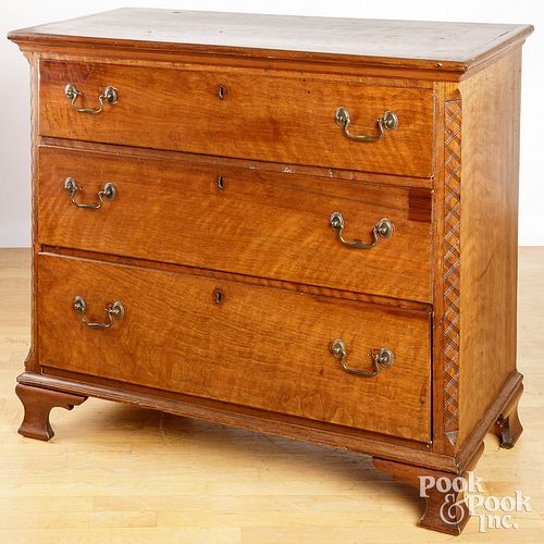 SOUTHERN CHIPPENDALE WALNUT CHEST 2fb242e