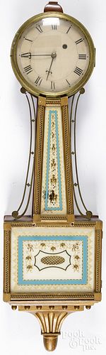 FEDERAL MAHOGANY BANJO CLOCK, CA. 1820Federal