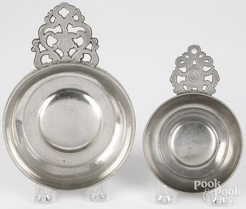 TWO SAMUEL HAMLIN PEWTER PORRINGERSTwo 2fb247c