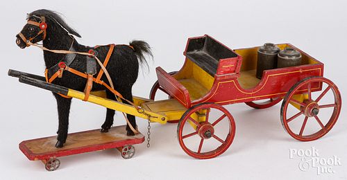 HORSE DRAWN WAGON WITH PLATFORM 2fb24ea