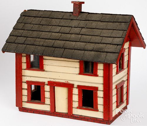 FOLK ART HOUSE MODEL, EARLY 19TH C.Folk