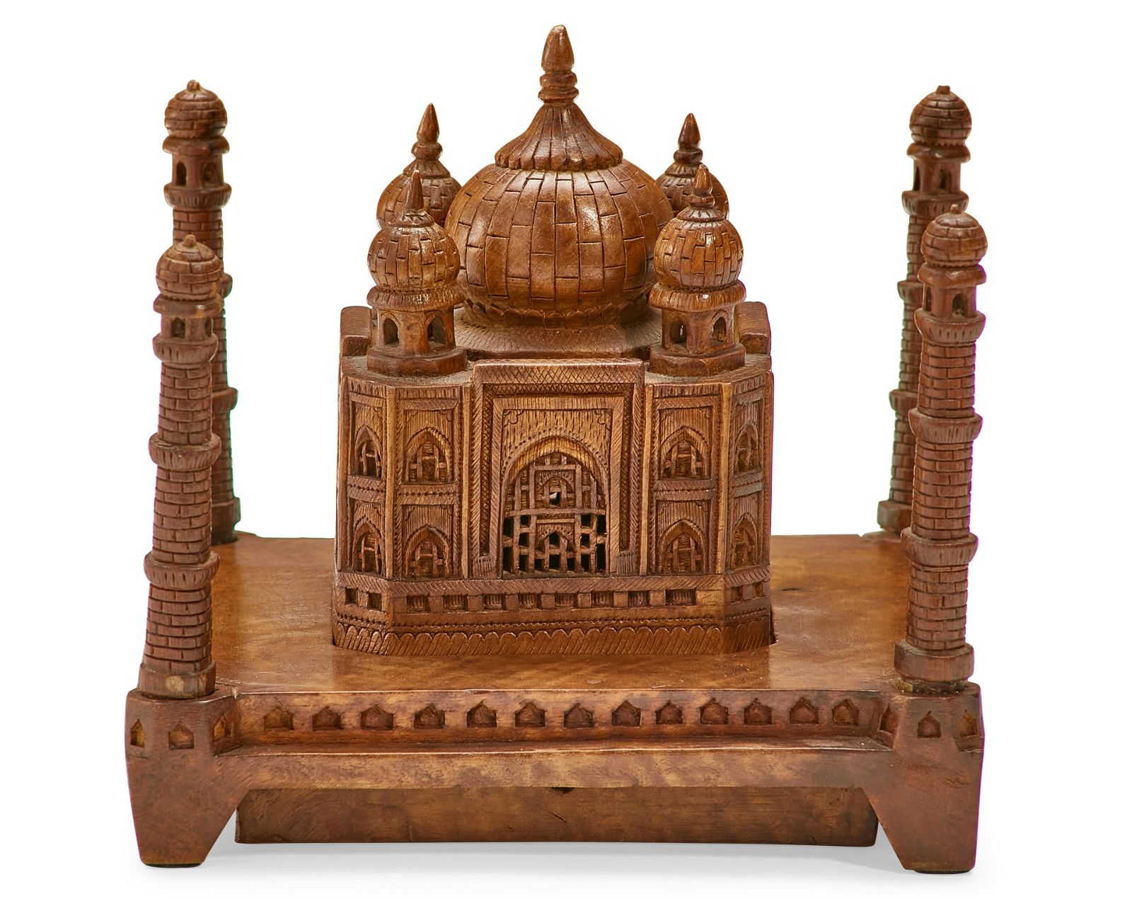 AN INDIAN HARDWOOD MODEL OF THE TAJ