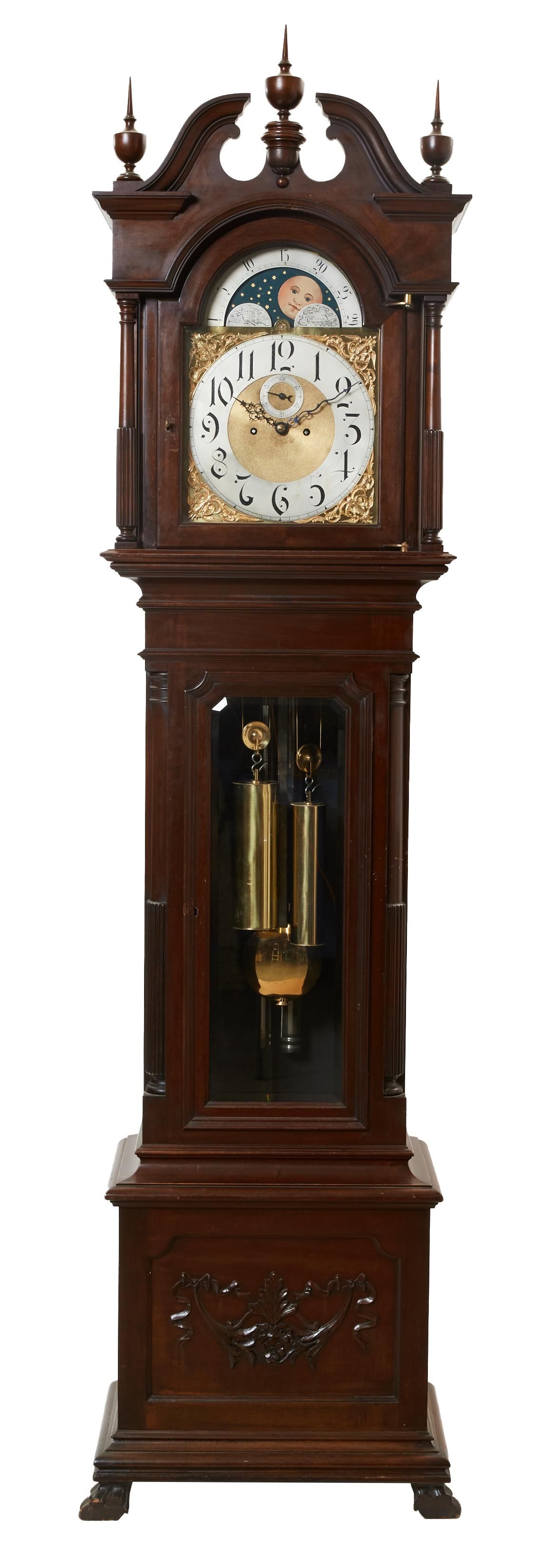 CHIPPENDALE STYLE QUARTER CHIMING TALL