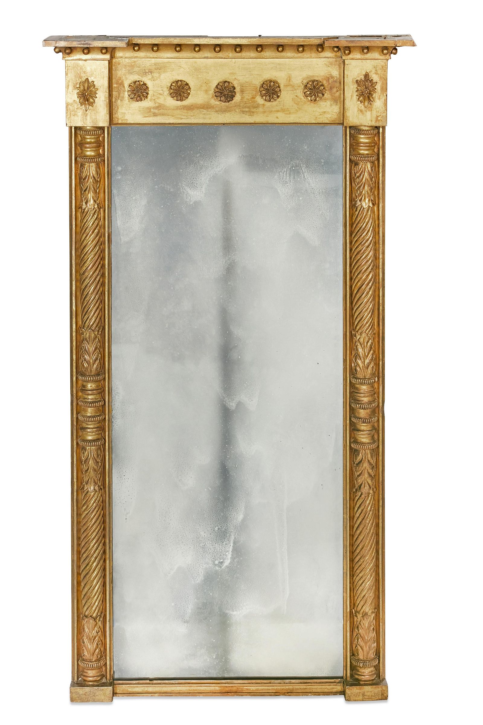 AN IRISH REGENCY GILTWOOD PIER MIRRORAn