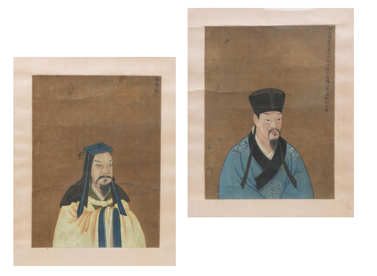 TWO ASIAN PORTRAITS POSSIBLY KOREANTwo 2fb282c