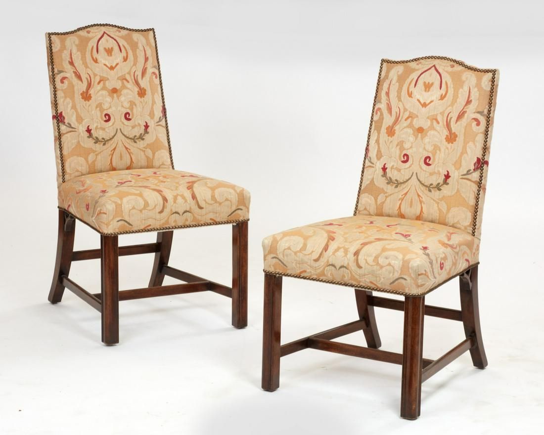 A PAIR OF ZOFFANY UPHOLSTERED SIDE 2fb288f