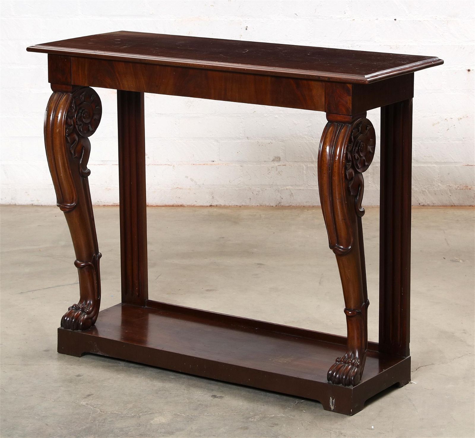A NEOCLASSICAL STYLE MAHOGANY CONSOLE 2fb28b4