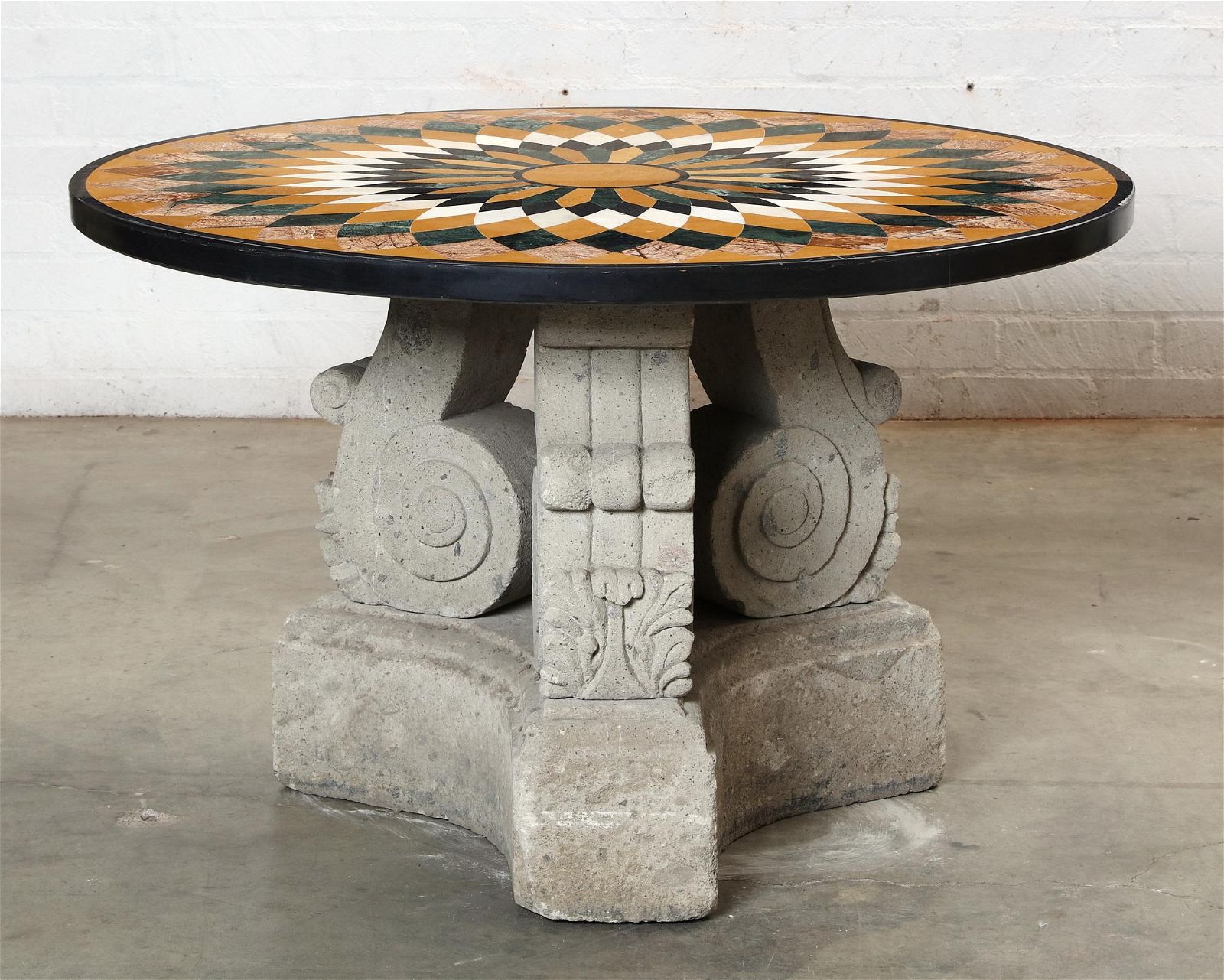 A SPECIMEN MARBLE AND STONE TABLE  2fb2877
