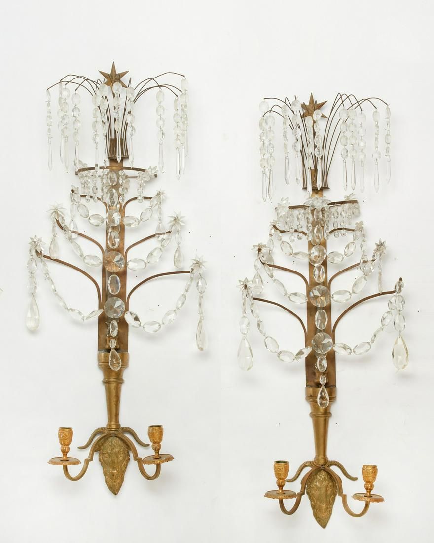 A PAIR OF NEOCLASSICAL STYLE WALL SCONCES,